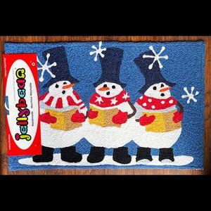 NEW Jellybean Snowman Carolers rug